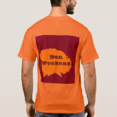 週末は紫最高のでモチーフ Tシャツ (裏面)