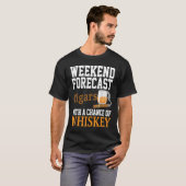 週末は葉巻とウィスキーを予測 Tシャツ (正面フル)