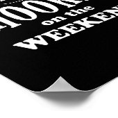 週末は釣り竿の達人 おもしろグッズ ポスター (角)