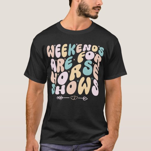週末は馬術競技に最適 馬術ライディング Tシャツ (正面)