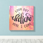 週末を見て来る キャンバスプリント (インサイチュ (ウッドフロア))