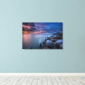 週末を過ぎて私はベッドから出ることにした キャンバスプリント (インサイチュ (ウッドフロア))