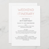 週末エレガント誕生日日程招待状 招待状 (正面/裏面)