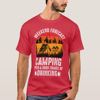 週末キャンプ友達 Tシャツ