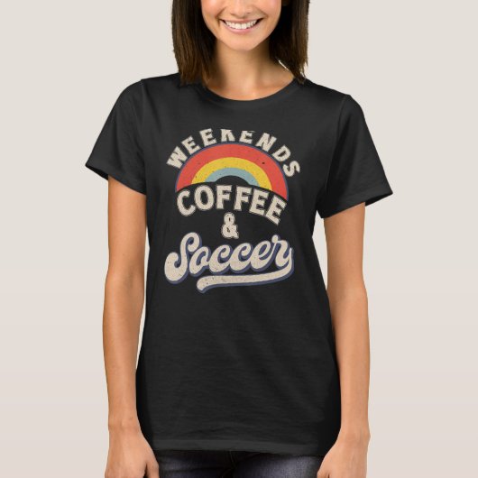 週末コーヒーとサッカー Tシャツ (正面)