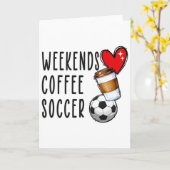 週末コーヒーサッカー カード (黄色い花)