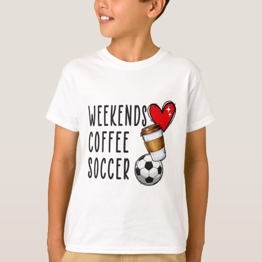 週末コーヒーサッカー Tシャツ (正面)
