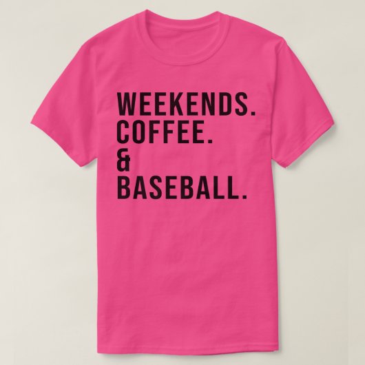 週末コーヒー&ベースボールコーヒー愛好家M Tシャツ (デザイン正面)