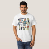 週末パパ - サイズを選んでください Tシャツ (正面フル)
