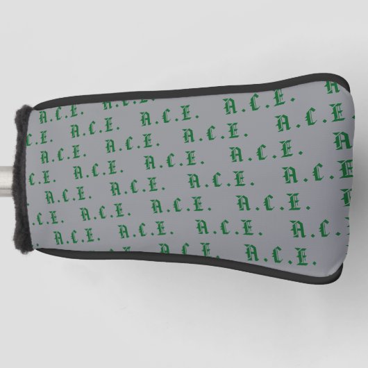 週末マネーゲームゴルフダッドオールドイングリッシュパターン ゴルフヘッドカバー (正面)