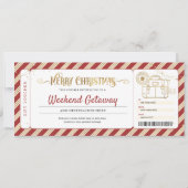 週末リゾートのクリスマスプレゼントチケット 招待状 (正面)