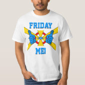 週末リラックスモト: "Friday Me!" v1 Tシャツ (正面)