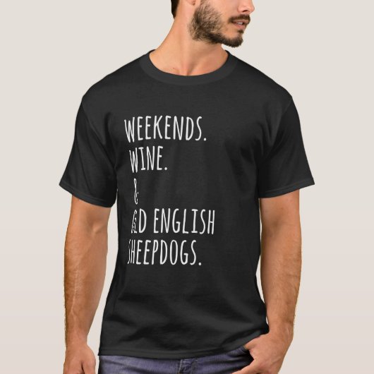 週末ワインボブテールドッグ Tシャツ (正面)