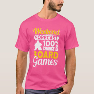 週末予報ボードゲームボードゲーマー卓上 Tシャツ