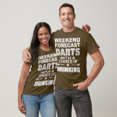 週末予報 ダーツと飲酒のチャンスあり Tシャツ (ユニセックス)