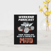 週末予報 四輪駆動 - 4輪 オフロード カード (黄色い花)