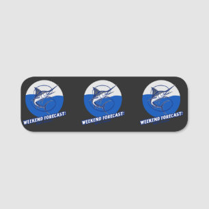 週末予報 100%  名札