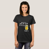 週末予測ビアドリンカーアルコール Tシャツ (正面フル)
