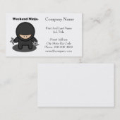 週末忍者おもしろいかわいい日本アニメ 名刺 (正面/裏面)