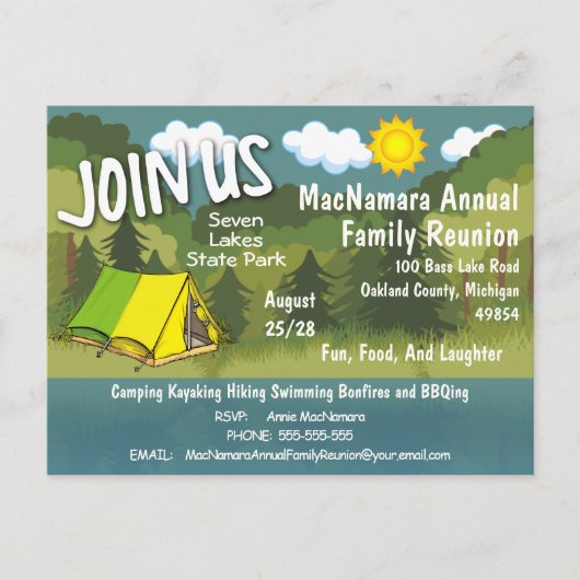 週末素朴ゲタウェイファミリー懇親会 ポストカード (正面)