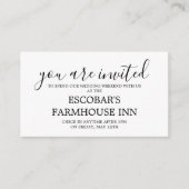 週末結婚の休暇招待状 エンクロージャーカード (正面)