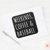 週末、コーヒーと野球 スクエアシール (封筒)