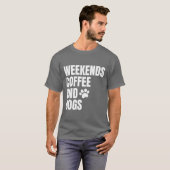 週末+コーヒー+犬+家族+少年 Tシャツ (正面フル)