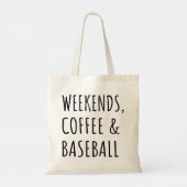 週末、コーヒー、野球だ トートバッグ (裏面)
