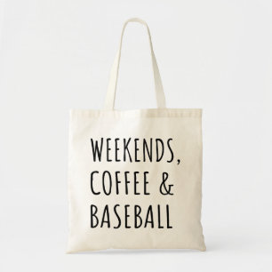 週末、コーヒー、野球だ トートバッグ