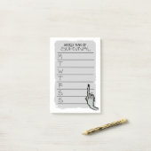 週次のサバイバル計画の事後注意事項 ポストイット (デスク上)