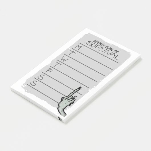 週次のサバイバル計画の事後注意事項 ポストイット (アングル)