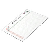 週次の毎時プランナーと日曜日の開始7am - 12am ノートパッド (アングル)