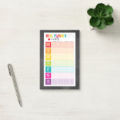 週次の食事計画のポストイット・ノート ポストイット (オフィス)