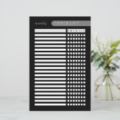 週次チェックリスト白黒 (スタンド正面)