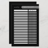 週次チェックリスト白黒 (正面/裏面)