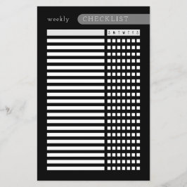 週次チェックリスト白黒