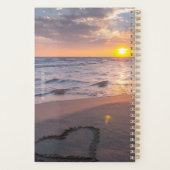 週次パーソナライズされた月次サンセットビーチ名 プランナー手帳 (裏面)