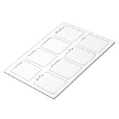 週次プランナーシンプルホワイト編集可能文字 ノートパッド (アングル)