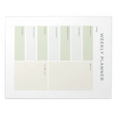 週次プランナーデイリー時間ブロックアポイントメント ノートパッド (正面)