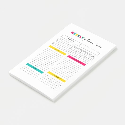 週次プランナー仕訳帳 ポストイット (アングル)