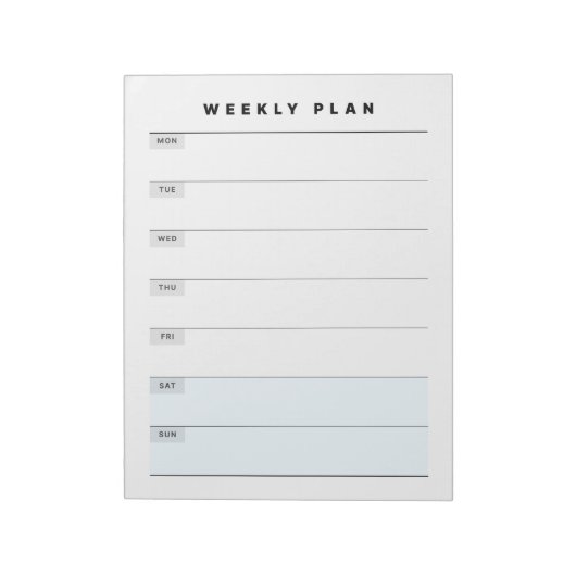 週次プランナー ノートパッド (回転)