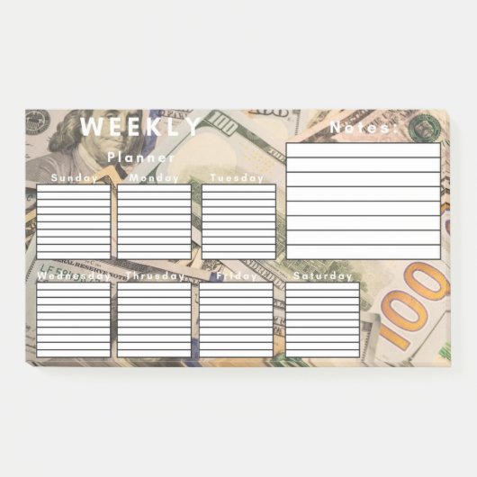 週次プランナー ポストイット (正面)