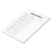 週次メニュープランナー ノートパッド (アングル)