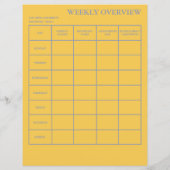 週次概要学生のための学術プランナー (裏面)