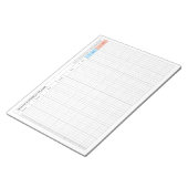 週次計画グリッドのミニマリスト機能メモ帳 ノートパッド (アングル)