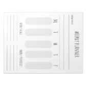 週次計画メモ ノートパッド (正面)