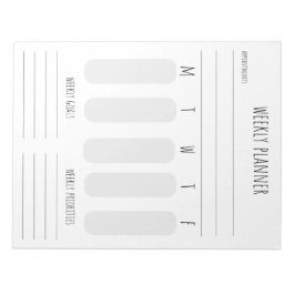 週次計画メモ ノートパッド