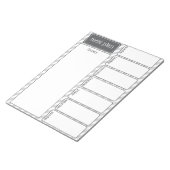 週次食事計画の食料雑貨メモ帳 ノートパッド (アングル)