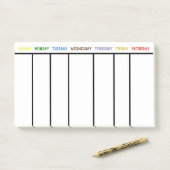 週間しなければならないことのリスト ポストイット (デスク)