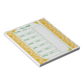 週間の予定表 ノートパッド (アングル)